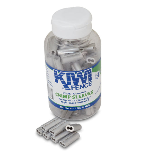 Wire Crimp Sleeve for 12 1/2 gauge High Tensile Wire (100/jar)