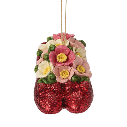 Wizard of Oz by Jim Shore | Ruby Slippers with Poppies H/O | Hanging Ornament