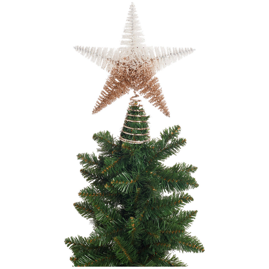 Xmas Tree Topper with Champagne Glitter