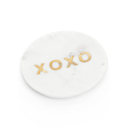 XOXO Marble & Brass Plate - Small